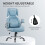 Vinsetto (Blue) Vinsetto Fabric Office Desk Chair w/ Adjustable Height Tilt Function 4