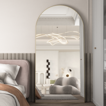 (Gold) CASSILANDO 180x80cm Arched Floor Standing Mirror