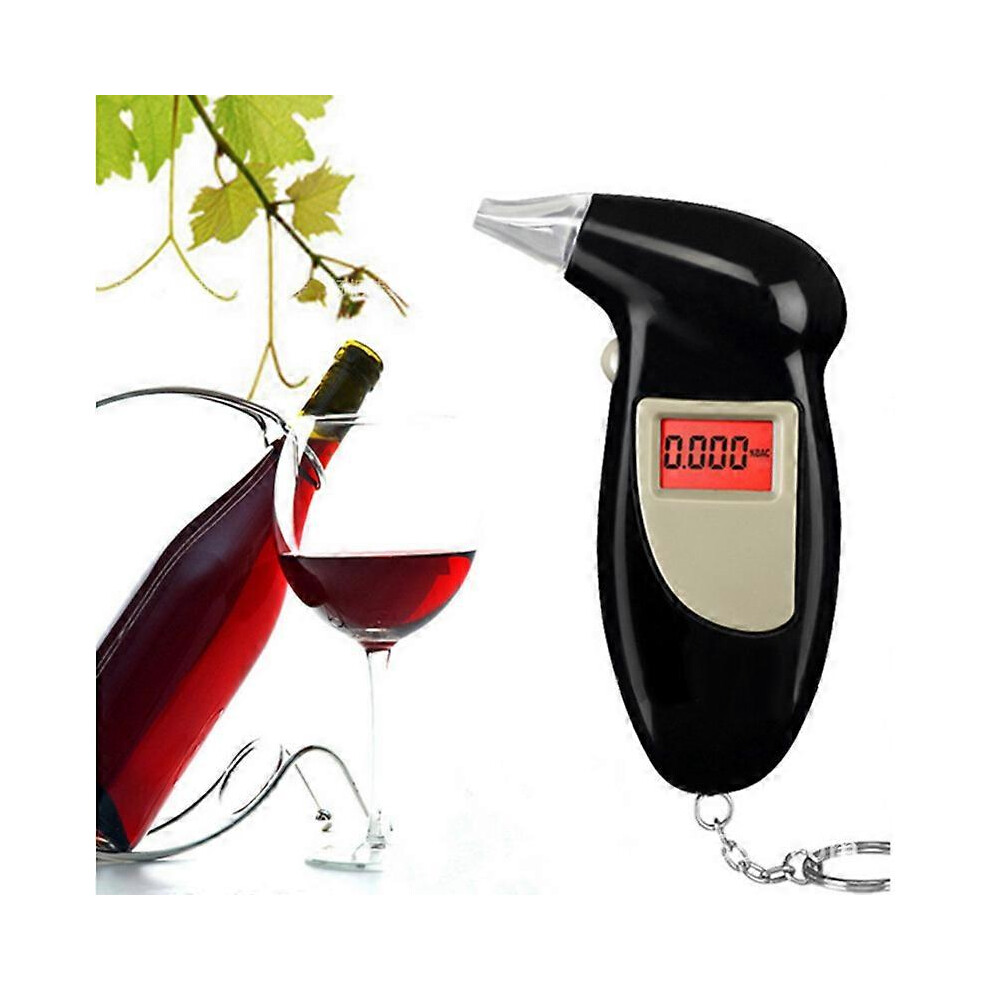 (As show, One size) Portable high precision exhalation breathalyzer blow pipe breathalyzerBatteries not included