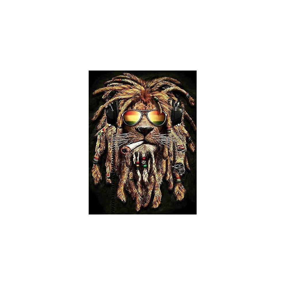 (As show, One size) Lion Diamond Painting Kits for Adults Kids,Lion Diamond Painting Kits Crystal Rhinestone Embroidery Cross Stitch,5D DIY Full Drill