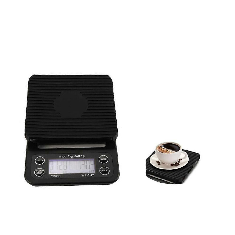(As show, One size) Electronic Scale for Hand Brewed Coffee Electronic Scale for Timed Coffee 5KG/0.1G