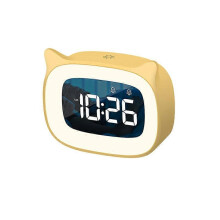 (As show, One size) Digital Alarm Clock, Kids Alarm Clock, Alarm Clock with Light, Kids LED Night Light, Ticking Desk Clock Birthday Gifts for Boys GirlsYellow