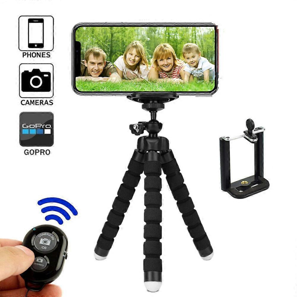 (As show, One size) Tripod for mobile phone, mini tripod for smartphone and camera, tripod with Bluetooth remote control