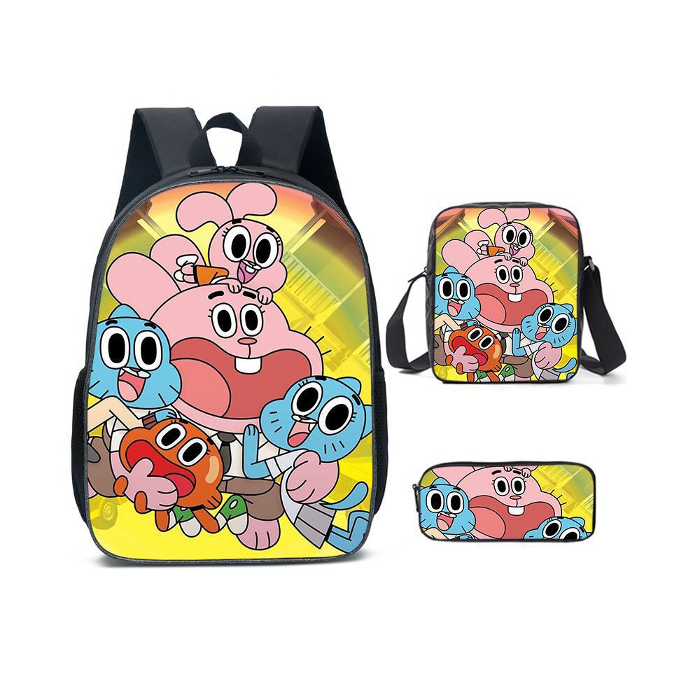 (Style B, Pencil Case) Forrest Gump Inspired School Backpack Cartoon Printed 3D Digital Print Lightweight Backpack for Students-image-OPC-PHR9RRD-NEW