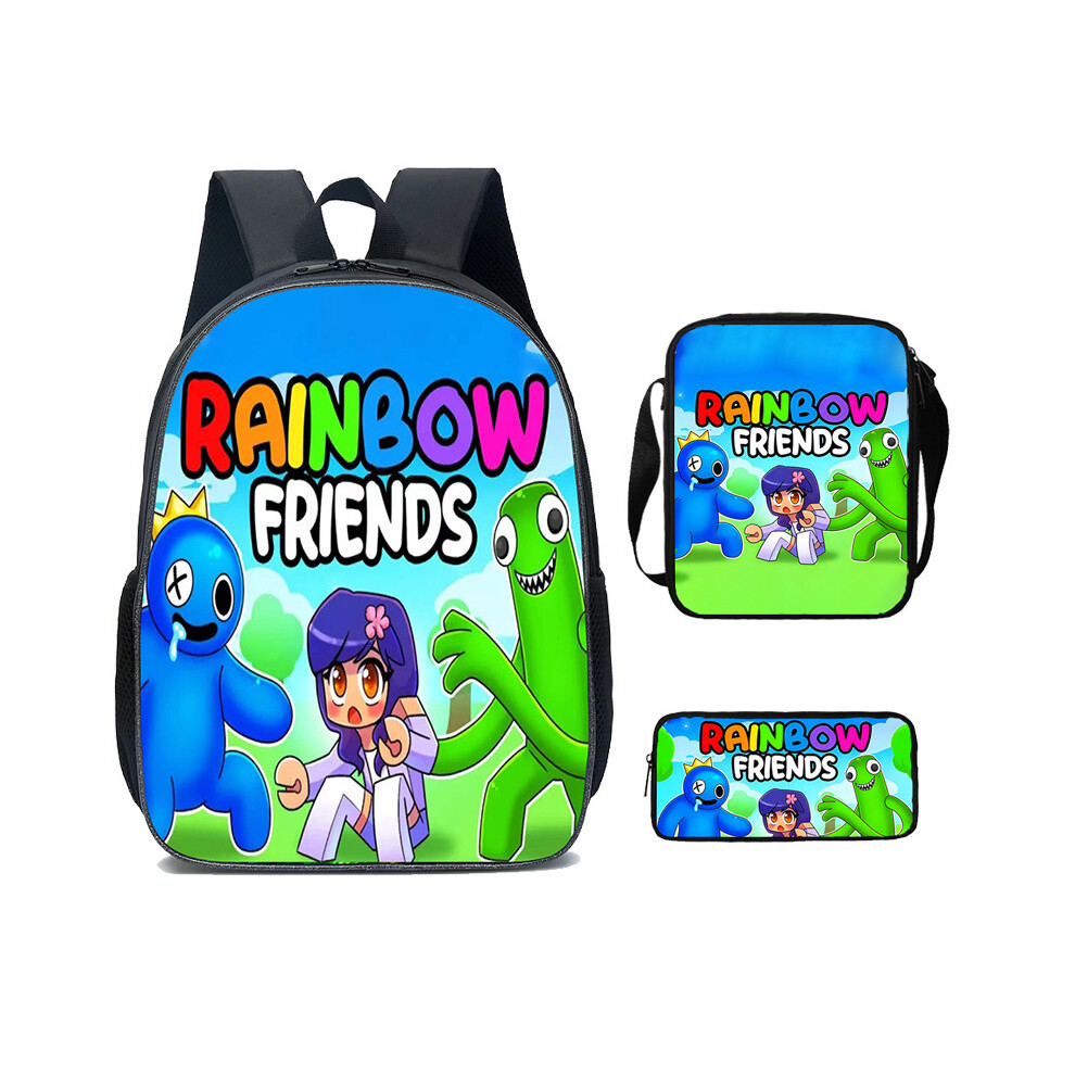 (9, Pencil Case) Rainbow Friend Backpack - Rainbow Friends 3-Piece Set, Cartoon Backpack for Elementary School Children, Crossbody Bag-image-OPC-PHR9RVP-NEW