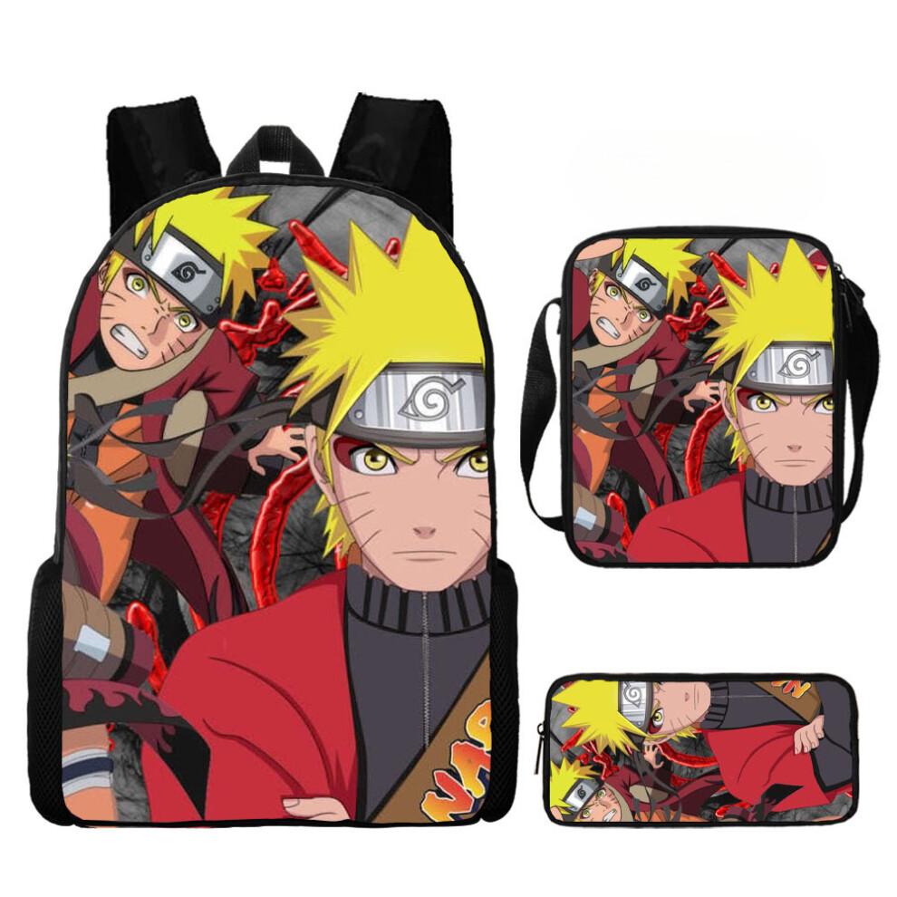 (N, Backpack) Naruto Children's Backpack, Stylish and Simple Large Capacity School Backpack, Cartoon Rucksack, Shoulder Bag, Pencil Case-image-OPC-PHR9S5M-NEW