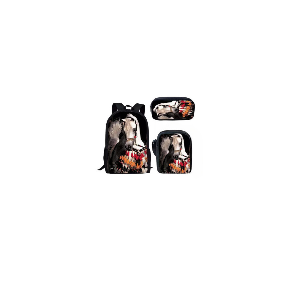 (O, 3-piece set) Phantom Ninja Backpack Ninjago Student School Bag Cartoon Anime Rucksack Crossbody Bag Pencil Case