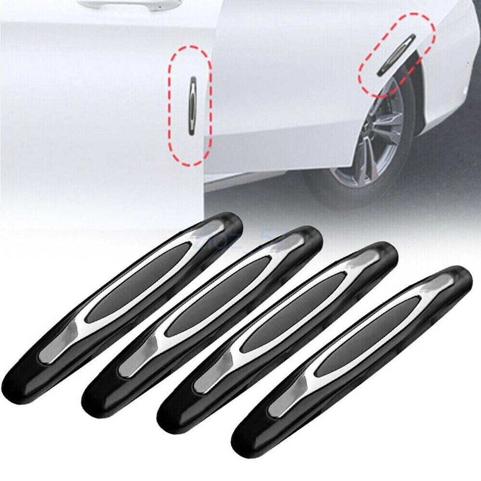 4Pcs Universal Car Door Edge Guard Strip Scratch Protector Anti-Collision Hot Black 6963793835621