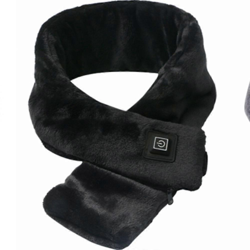 (As show, One size) heated scarf winter heating scarf creative heating scarf USB rechargeable scarf for men and women electric heating scarf,B