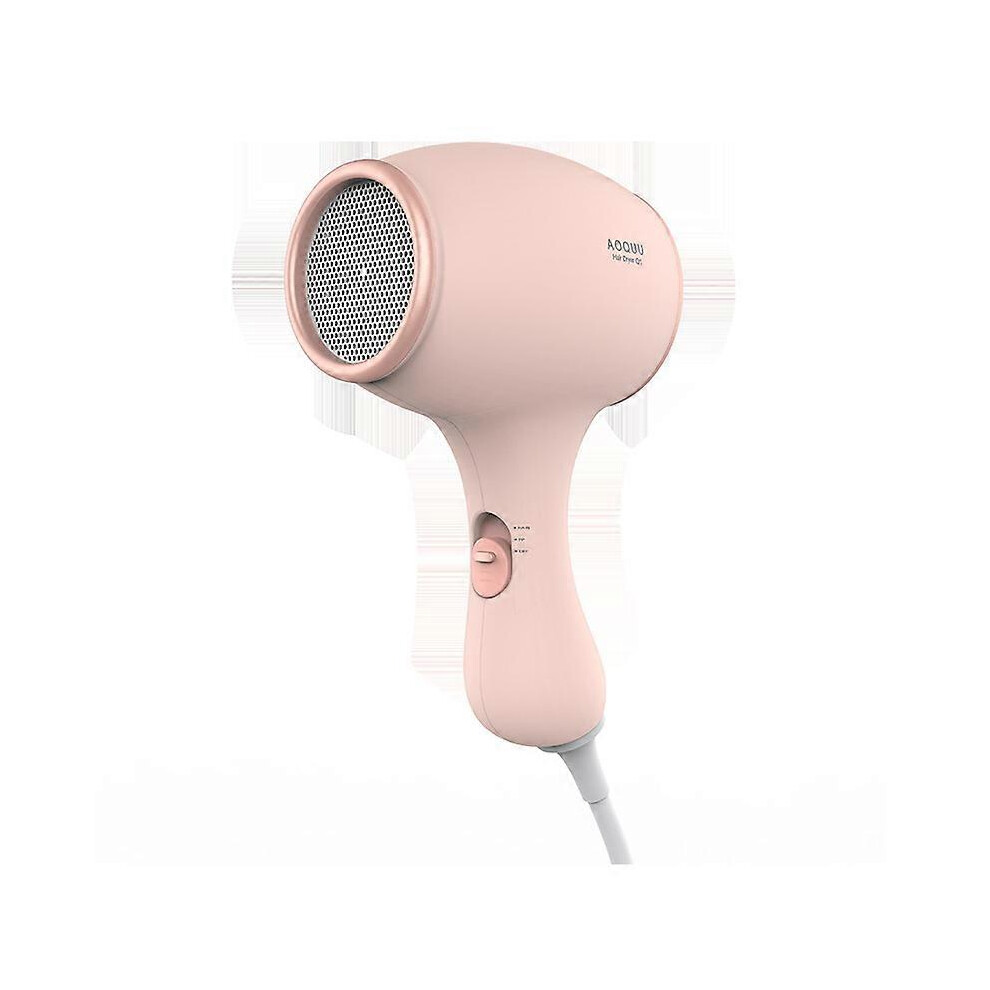 (As show, One size) 500W Professional Mini Hair Dryer for Kids, Low Noise, Lightweight, Small Portable Hair Dryer, US Plug,Pink