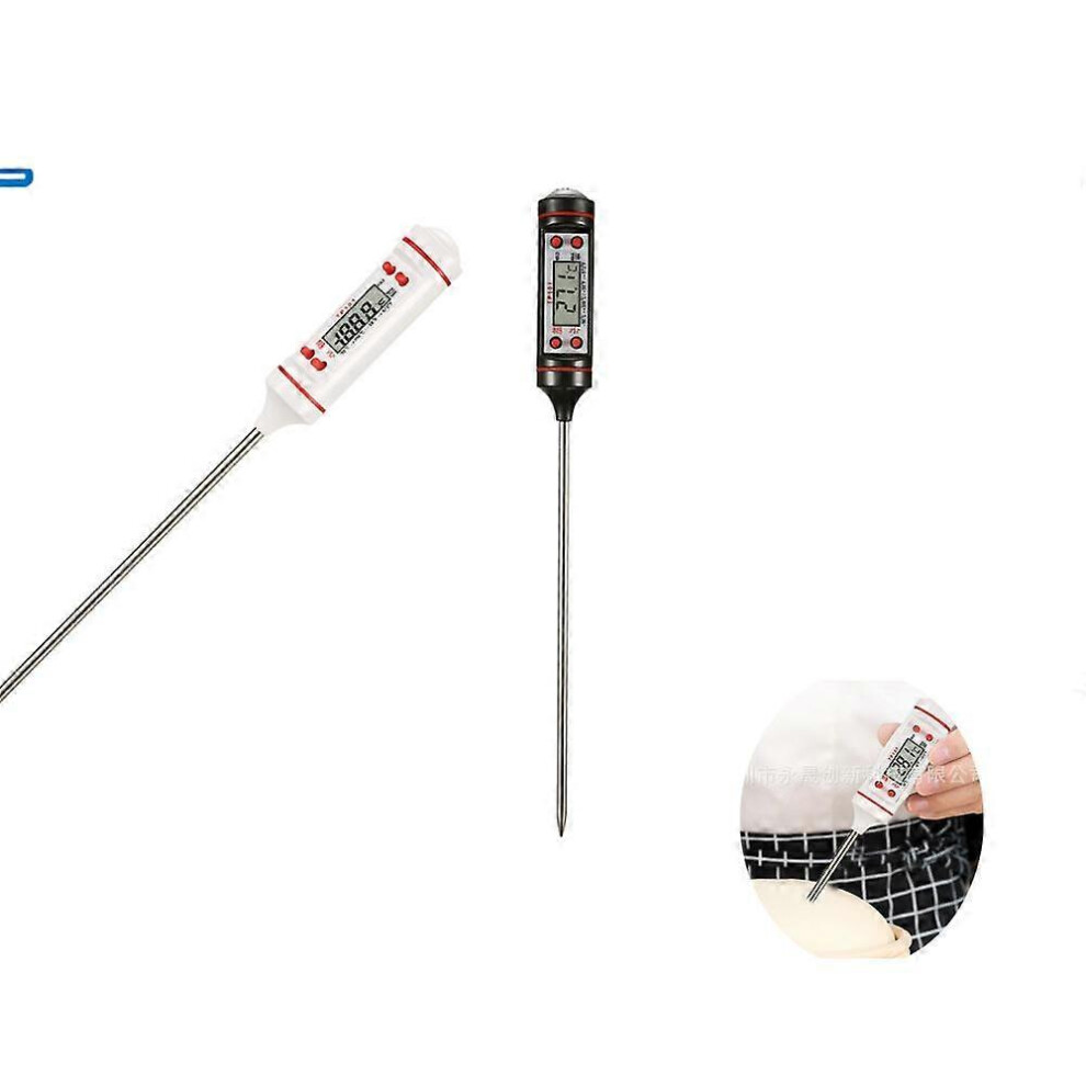 (As show, One size) 2pcs Digital Kitchen Food Thermometer Electronic Probe Milk Bottle Thermometer for BBQ Liquids