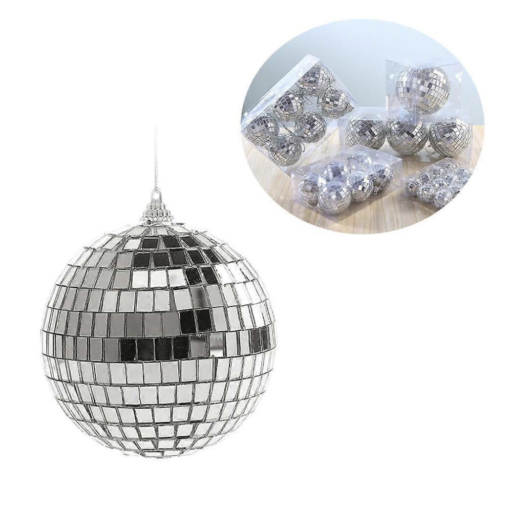 (As show, One size) 6pcs Pack Of Christmas Tree Mirror Mini Disco Ball(7cm)