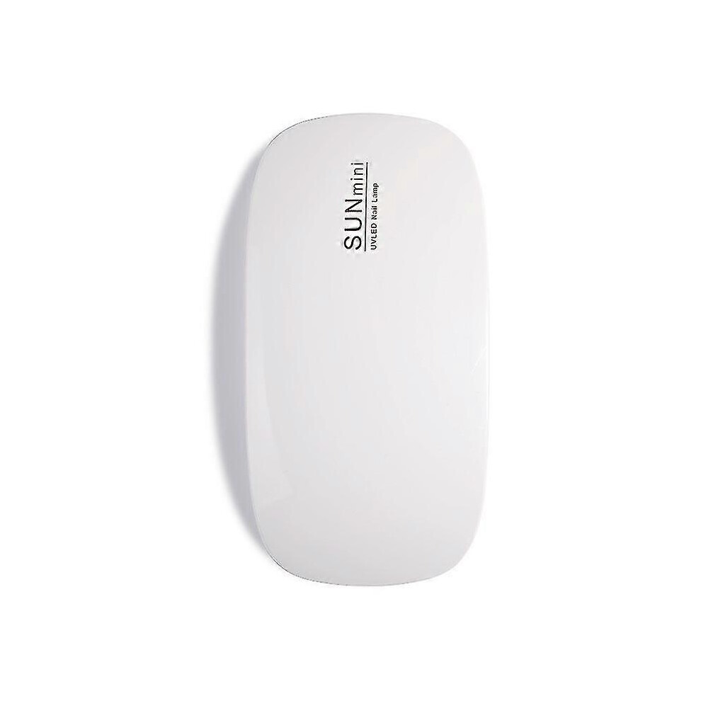 (As show, One size) Mini Nail Polish Glue Drying Baking Lamp Folding Phototherapy Lamp Led Nail Lamp 1 Piece White