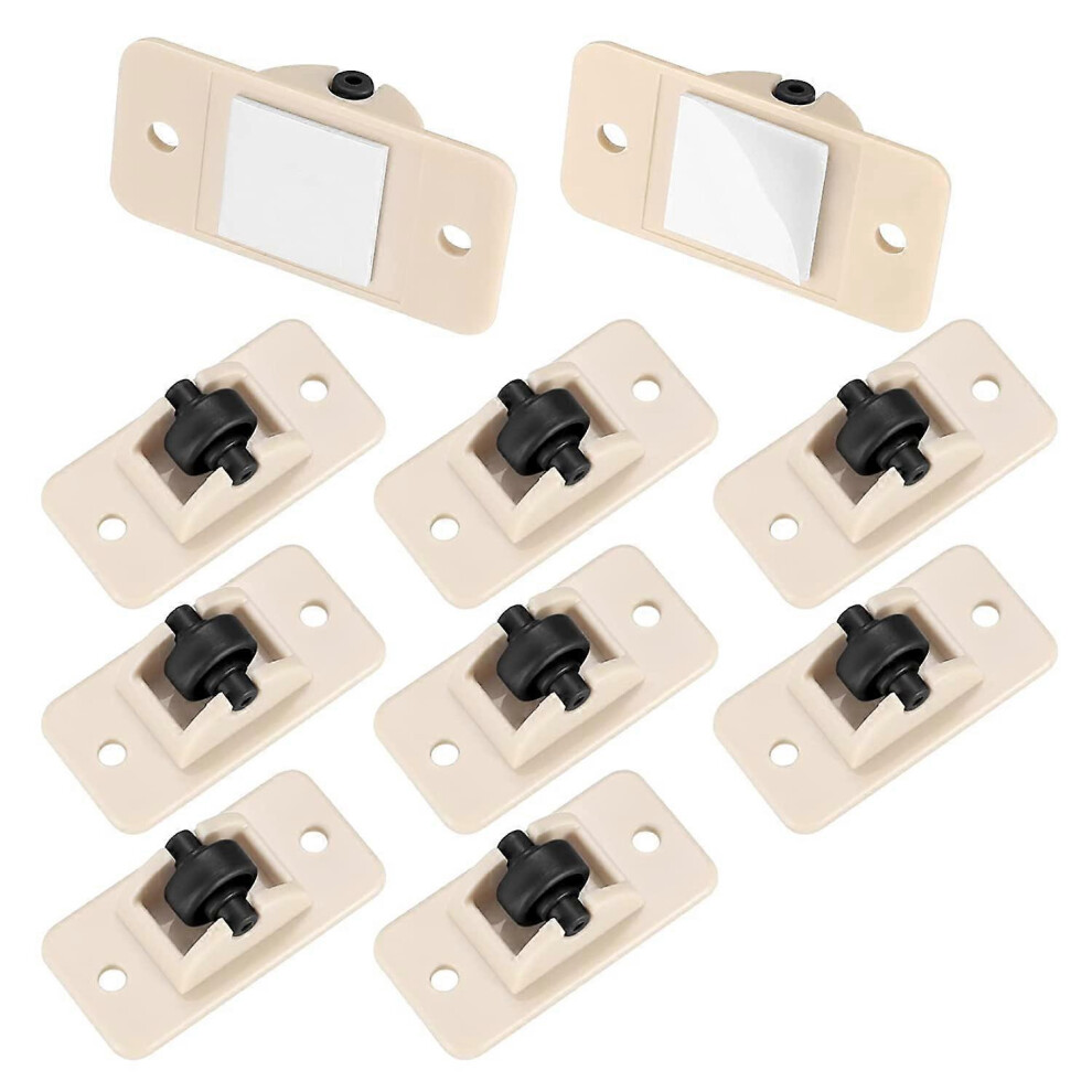 (As show, One size) 10 Pieces Small Plastic Casters Self Adhesive Mini Caster, Sticky Casters Small Furniture Casters for Trash Bin Storage Box