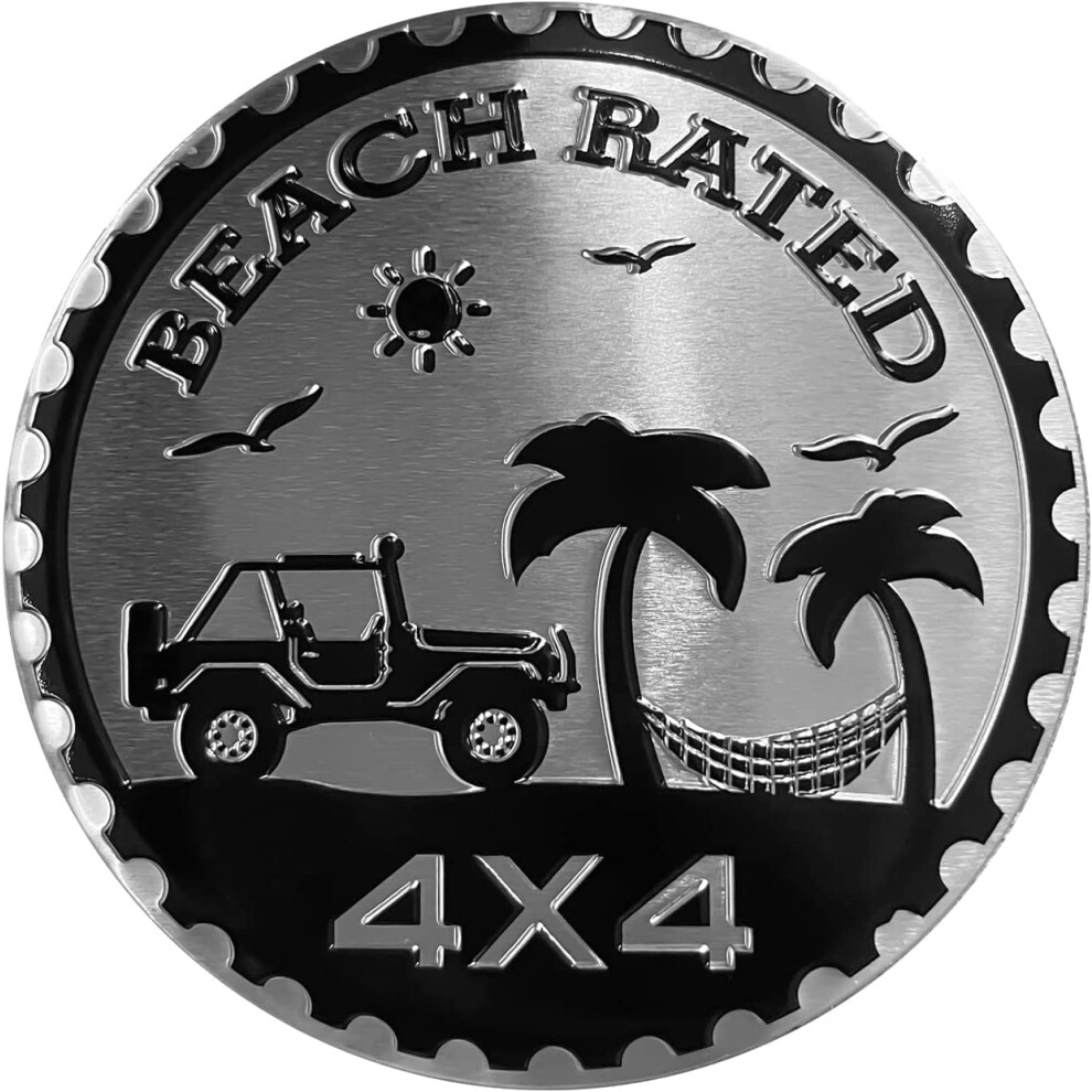 Beach Badge Rated Car Emblem 4 X 4 Metal Automotive Badge 3D Metal Ca 9331632534436