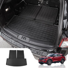 Dattumar Lastmatta Kompatibel med 2020-2024 Ford Explorer TPE All Weather Trunk Mat Bakre Sitskydd för 6&7 Passagerare