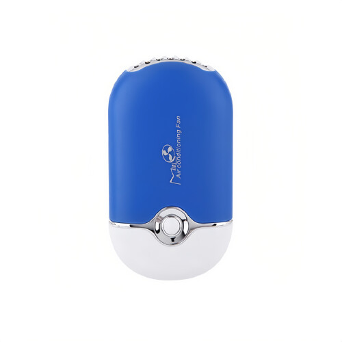 (Blue) Portable USB Rechargeable Mini Air Conditioner Fan