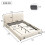 135x190cm, White Upholstered 4ft6 Double Bed, Soft Headboard 2