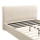 135x190cm, White Upholstered 4ft6 Double Bed, Soft Headboard 8