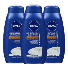 NIVEA Nourishing Care Body Wash con siero, confezione da 3, 20 fl oz