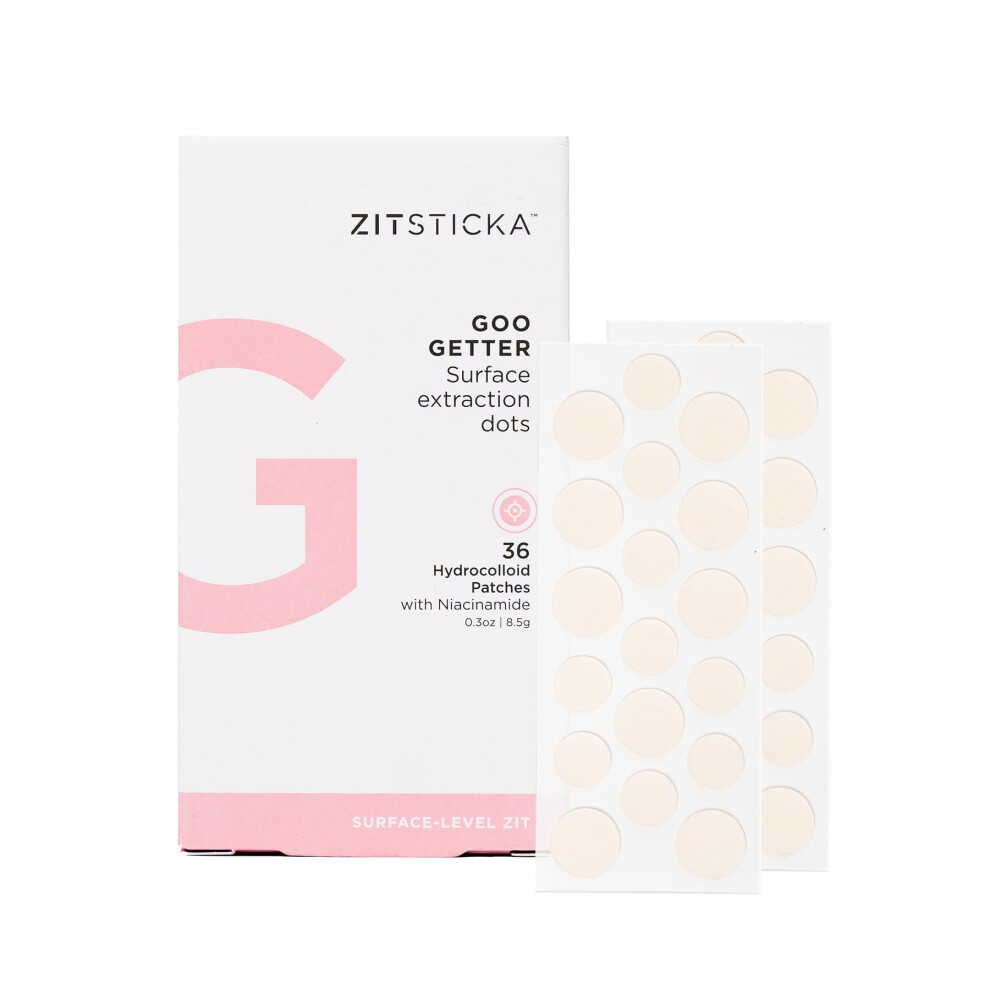 Zitsticka Hydrocolloid Patches | 36 Pack Goo Getter Pimple Patches To