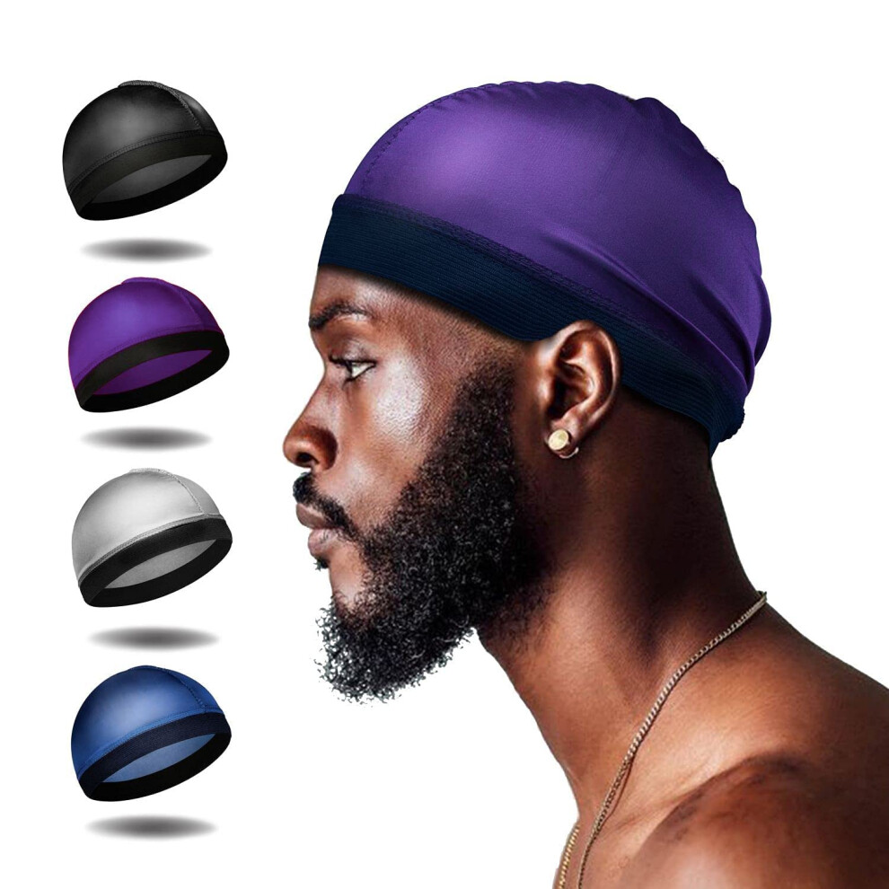 Selalu 4Pcs Wave Cap Silk Stocking Wave Caps For 360 Waves Good Comp