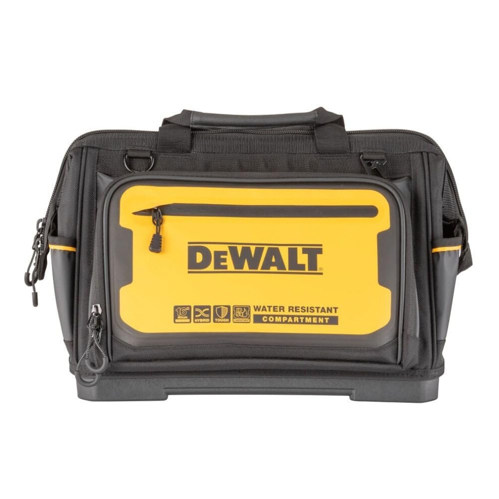 DEWALT Tool Bag Water Resistant Hard Bottom 16-inch Professional Tool Tote (DWST560103)