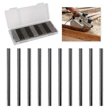 (As show, One size) 10 Pieces Electric Planer Blade, 82mm Planer Blade, Compatible with Makita, Bosch, Hitachi, Black & Decker, DeWalt, Trend Elu, Ideal for Carpentr