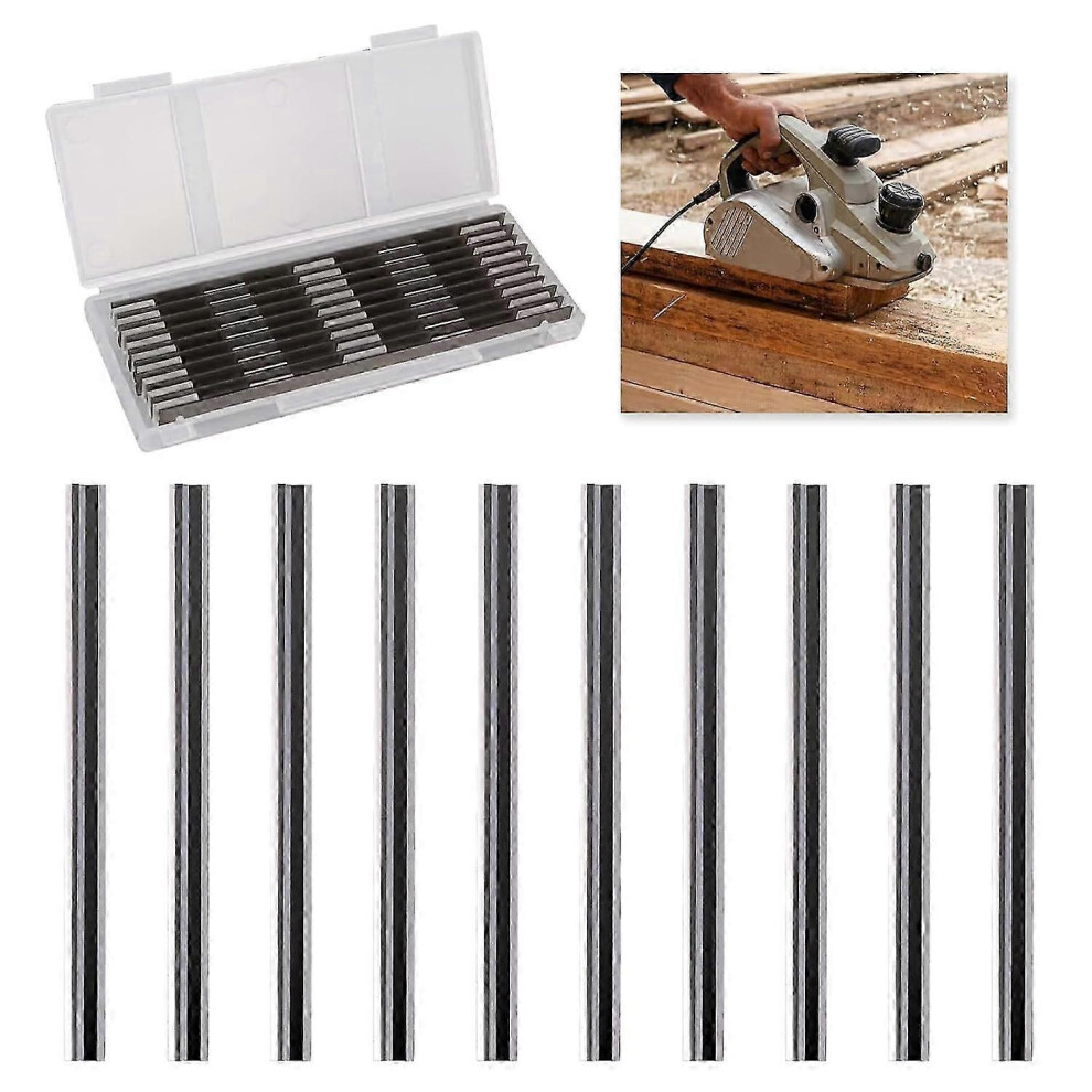 (As Show, One Size) 10 Pieces Electric Planer Blade, 82Mm Planer Blade, Compatible With Makita, Bosch, Hitachi, Black & Decker, Dewalt, Trend Elu, Ide 4633503741277