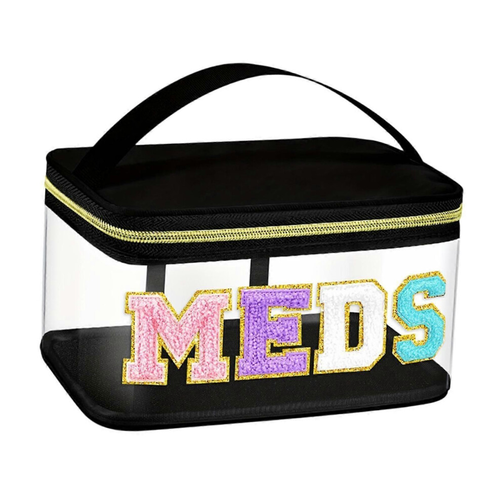 Kikidex Pink (, One Size) Stuff Cosmetic Bag With Zipper Clear Makeup Organizer Bag For Travel Parties