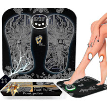(As show, One size) Ems Foot Massager Neuropathy Mat - Electric Feet Therapy Machine: Pulse Acupoints Bioelectric Plantar Fasciitis Massage - Portable Therapeutic Muscle
