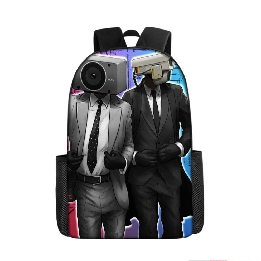 Gaatpot (06) 2025 Skibidi Toilet Man Prank Backpack, Large Capacity School Bag, Anime Cartoon Pattern Bag