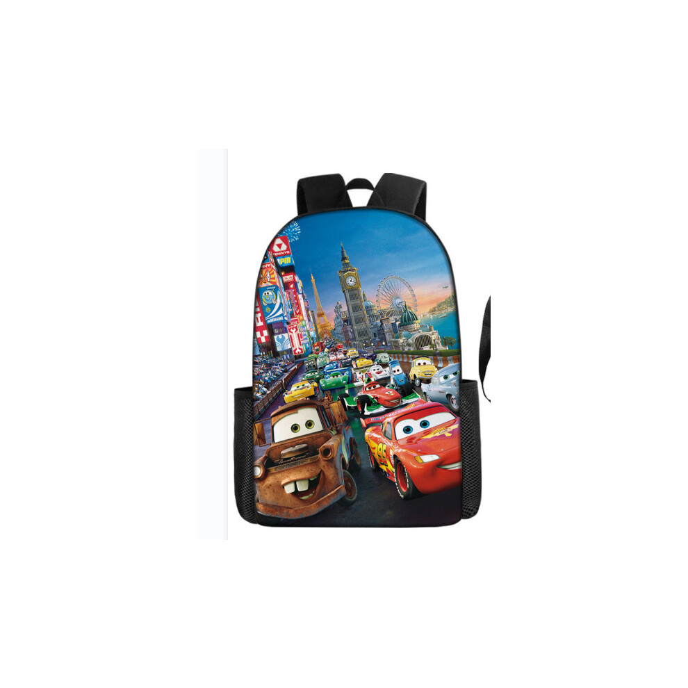 (21, 3-piece set) Cars Backpack for Primary and Middle School Students, Cartoon Backpack, Large Capacity Crossbody Bag, Pencil Case-image-OPC-PHRB5GC-NEW