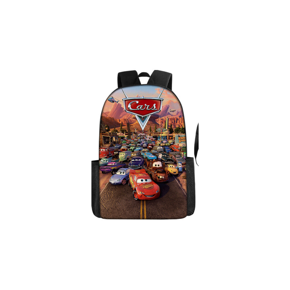 (1, pencil case) Cars Backpack for Primary and Middle School Students, Cartoon Backpack, Large Capacity Crossbody Bag, Pencil Case