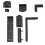 (As show, One size) Bolt Latch Solid Accessory Simple Assembly Carbon Steel Barn Door Latch Lock 3