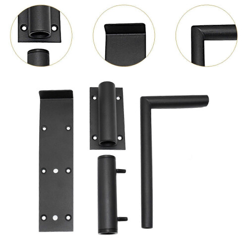 (As show, One size) Bolt Latch Solid Accessory Simple Assembly Carbon Steel Barn Door Latch Lock 2