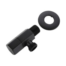 (black 1 outlet, One size) Angle Stop Valve Easy to Install Straight Valve for Bathroom Kitchen Balcony gold 1 outlet