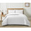 3 Piece Single White Quilted Embossed Bedspread Luxury Comforter Set 1