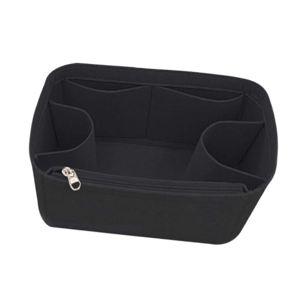 Black ( 41X18x25cm, One Size) Felt Purse Organizer Insert For Handbags Cosmetic Bag Felt Handbag Organizer 34X13x22cm