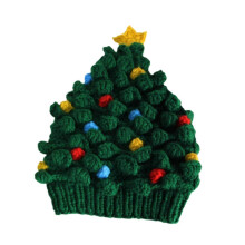 (Kids, One size) Christmas Hat Knitted Santa Hat Cute Decorative Lightweight Warm Crochet Hat Kids