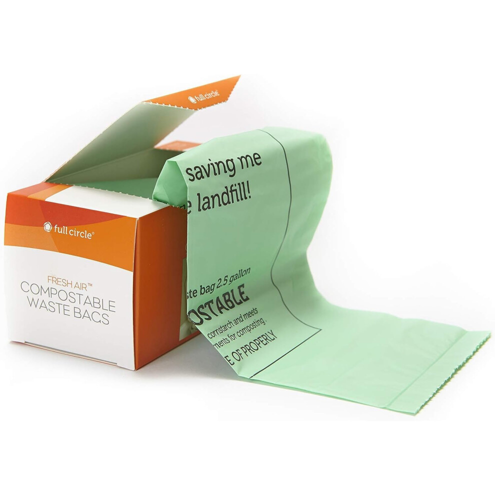 Sacs De Compost Biod?Gradables Full Circle Fresh Air, 2,5 Gallons / 25 Unit?S, Parfum Original-image