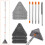 Space saving folding mop, 180 ° rotating head, wall mounted, including 6 reusable pads 1