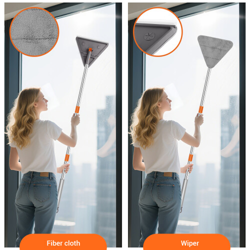 Foldable angle mop set, 90 ° angle cleaner, 5-section pole 1