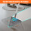 Space saving folding mop, 180 ° rotating head, wall mounted, including 6 reusable pads 5