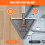 Foldable angle mop set, 90 ° angle cleaner, 5-section pole 6