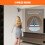 Space saving folding mop, 180 ° rotating head, wall mounted, including 6 reusable pads 6