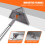 Space saving folding mop, 180 ° rotating head, wall mounted, including 6 reusable pads 8