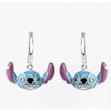 (Style C) New Stitch Earrings Personalized Creative Animation Cartoon Oil Dripping Earrings