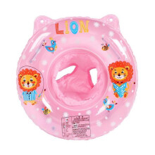 (Lion pink) Baby Swimming Float Ring For 3-36 Months, Baby Neck Float With Float Seat, Swim Pool Bathing Accessories