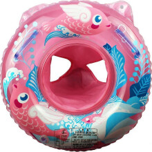 (Koi pink) Baby Swimming Float Ring For 3-36 Months, Baby Neck Float With Float Seat, Swim Pool Bathing Accessories